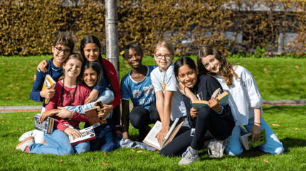 A group of students from the new reading programme for social and emotional learning