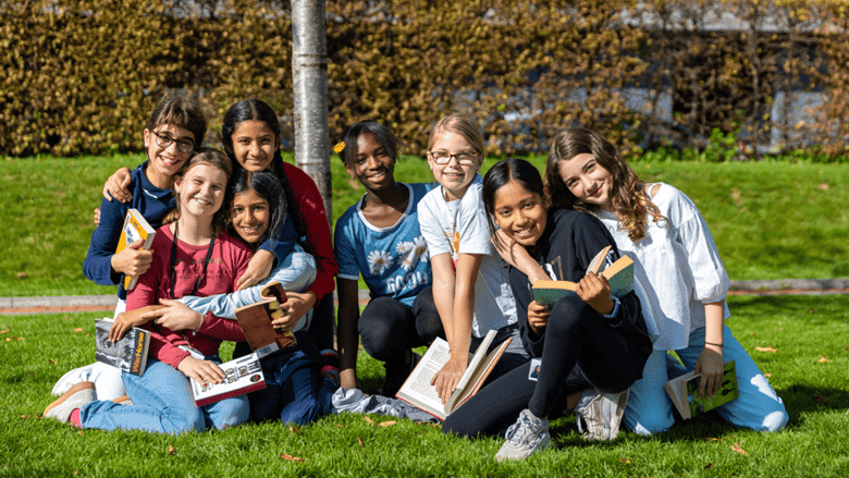 A group of students from the new reading programme for social and emotional learning