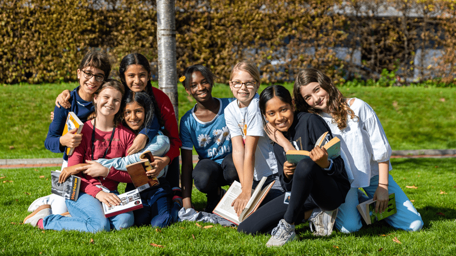 A group of students from the new reading program at ISL 